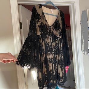 Black lace dress
